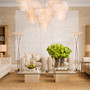 Chandelier Asinara S Clear Textured Glass
