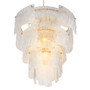 Chandelier Asinara L Clear Textured Glass