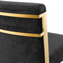 Bar Stool Scott Gold Finish/Black Velvet
