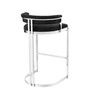 Counter Stool Dante Polished Stainless Steel Black Velvet