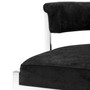Counter Stool Dante Polished Stainless Steel Black Velvet