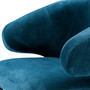 Dining Chair Cardinale Roche Teal Blue Velvet