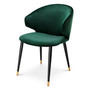 Dining Chair Volante With Arm Roche Dark Green Velvet
