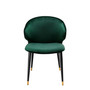 Dining Chair Volante With Arm Roche Dark Green Velvet