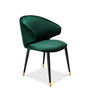 Dining Chair Volante With Arm Roche Dark Green Velvet