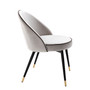 Dining Chair Cooper Roche Light Grey Velvet Set of 2