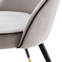 Dining Chair Cooper Roche Light Grey Velvet Set of 2