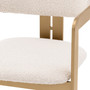 Dining Chair Donato Brushed Brass Finish/Bouclé Cream