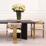 Dining Chair Donato Brushed Brass Finish/Bouclé Cream
