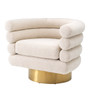 Swivel Chair Maguire Bouclé Cream