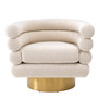 Swivel Chair Maguire Bouclé Cream