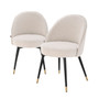 Dining Chair Cooper Bouclé Cream Set of 2