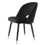 Dining Chair Cliff Roche Black Velvet Set of 2