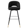 Bar Stool Cliff Roche Black Velvet Set of 2