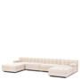 Modular Sofa Dean Bouclé Cream - Ottoman