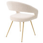 Dining Chair Bravo Bouclé Cream