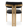 Dining Chair Donato Brushed Brass Finish/Bouclé Black