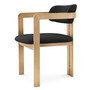 Dining Chair Donato Brushed Brass Finish/Bouclé Black