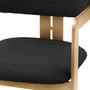 Dining Chair Donato Brushed Brass Finish/Bouclé Black