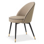 Dining Chair Cooper Faux Leather Beige Set of 2