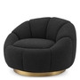 Swivel Chair Inger Bouclé Black