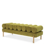 Bench OXLey Savona Vintage Green Velvet/Brushed Brass Finish