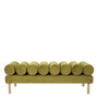 Bench OXLey Savona Vintage Green Velvet/Brushed Brass Finish