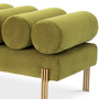 Bench OXLey Savona Vintage Green Velvet/Brushed Brass Finish