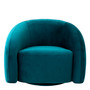 Swivel Chair Novelle Savona Sea Green Velvet