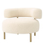 Chair Thompson Faux Shearling/Brushed Brass Finish