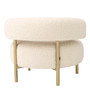 Chair Thompson Faux Shearling/Brushed Brass Finish