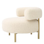 Chair Thompson Faux Shearling/Brushed Brass Finish