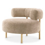 Chair Thompson Lyssa Sand/Brushed Brass Finish