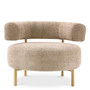 Chair Thompson Lyssa Sand/Brushed Brass Finish