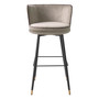 Bar Stool Grenada Savona Greige Velvet