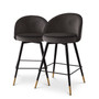 Counter Stool Cooper Roche Dark Grey Velvet Set of 2
