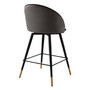 Counter Stool Cooper Roche Dark Grey Velvet Set of 2