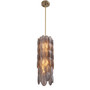Chandelier Sahure S Brushed Brass Finish
