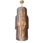 Chandelier Imperial Brushed Brass Finish/Smoke Glass