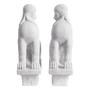 Object Sphinx White Marble Set of 2