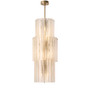 Chandelier Imperial Brushed Brass Finish/Clear Glass