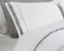 Chelsea Sheet Set  White/Gray (1 Flat Sheet, 1 Fitted Sheet, 2 King Pillow Cases) King