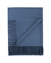 Alpaca Throw with Fringe Blue Jean