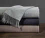 Alpaca Throw with Fringe Walnut
