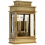 Linear Lantern Short in Antique-Burnished Brass