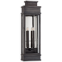 Linear Large Wall Lantern in Bronze with Clear Glass