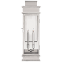 Linear Large Wall Lantern in Polished Nickel with Clear Glass
