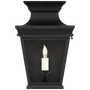 Elsinore Small 3/4 Wall Lantern in Black with Clear Glass