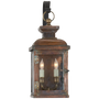Suffork Small Scroll Arm Lantern in Natural Copper