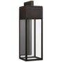Irvine Large Bracketed Wall Lantern in Bronze with Clear Glass